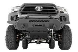 Toyota Tacoma Front Bumper - Rough Country - High Clearance | 12000-Lb Pro Series Winch | Synthetic Rope - '16-'23